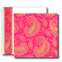 Hindu Wedding Cards, Pink Gold theme, Paisley design cards